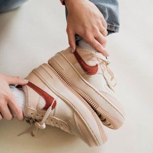 Nike Air Force 1 AF1 Shadow Suede Women's Shoes Shimmer Sanddrift 9.5